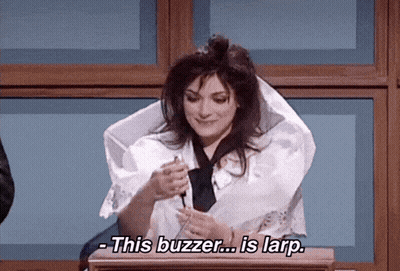 Woman With Veil Saying This Buzzer Is Larp GIF