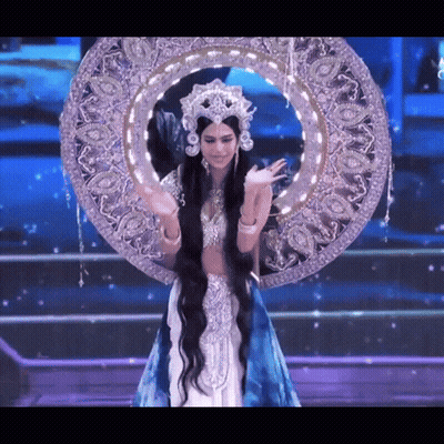Woman With Very Long Hair And Crown GIF