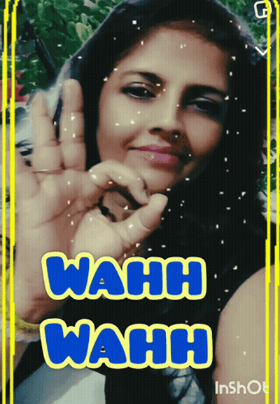 Woman With Wahh Wahh Text GIF