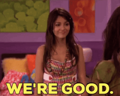 Woman With We're Good Text GIF
