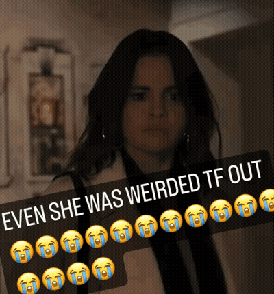 Woman With Weirded Out Caption GIF