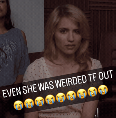 Woman With Weirded Out Caption GIF