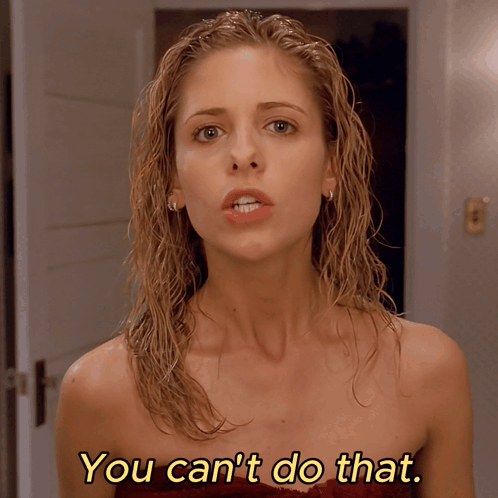 Woman With Wet Hair Saying You Can't Do That GIF