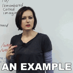 Woman With White Board An Example GIF