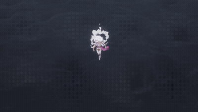 Woman With White Hair Blowing Smoke GIF