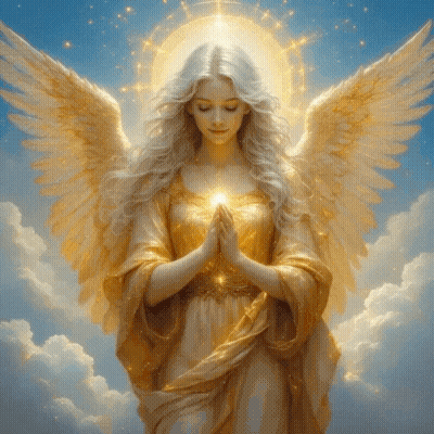 Woman With Wings And Halo GIF