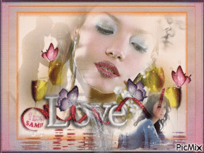 Woman With Word Love GIF