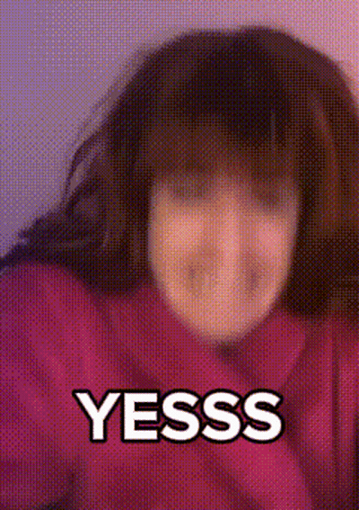 Woman With Yesss Words GIF