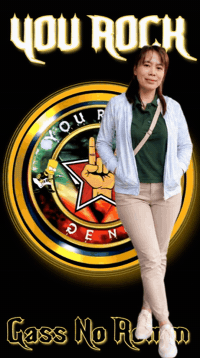 Woman With You Rock Logo GIF