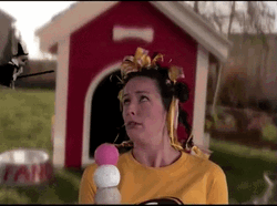 Woman Worried Face With Crazy Hair GIF