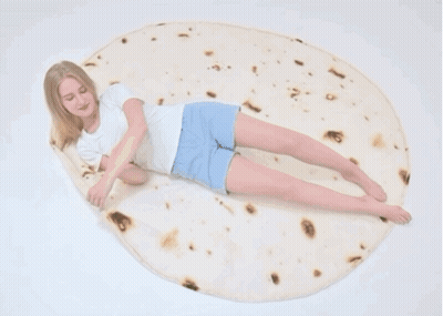 Woman Wrapped In Burrito Blanket You Will Be A Real Burritos GIF