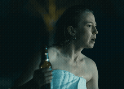 Woman Wrapped In White Towel GIF