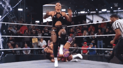 Woman Wrestling Ring Referee Sign W GIF