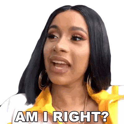 Woman Yellow Jacket Asks Am I Right Sticker