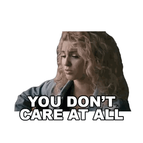 Woman You Don't Care At All Sticker