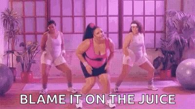 Women Dancing In Gym Blame It On The Juice GIF