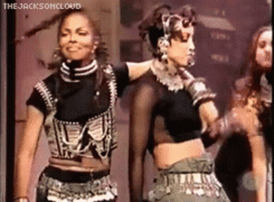 Women Dancing On Stage With Jacksoncloud GIF