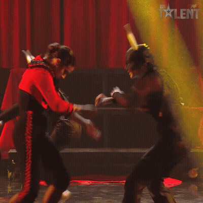 Women Dancing On Stage With Talent GIF