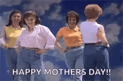 Women Dancing Under Blue Sky And Clouds GIF