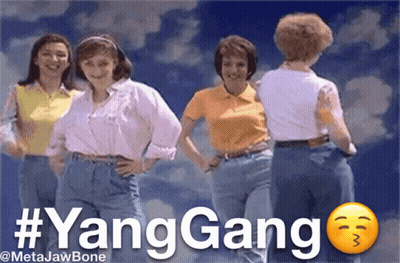 Women Dancing Under Blue Sky GIF