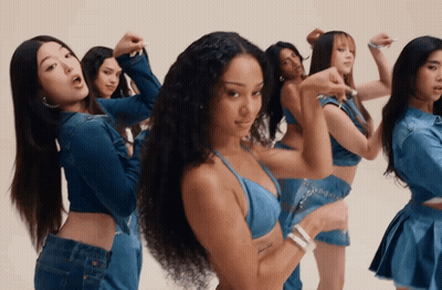 Women Dancing With Blue Top GIF