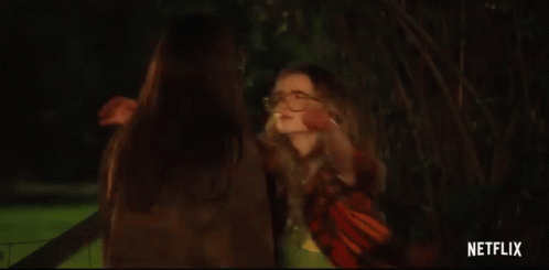 Women Hugging In Netflix Trailer GIF
