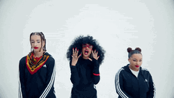 Women In Black Adidas Jacket GIF