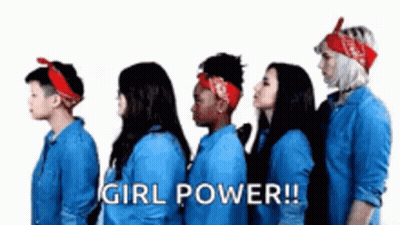 Women In Blue Shirts Girl Power GIF