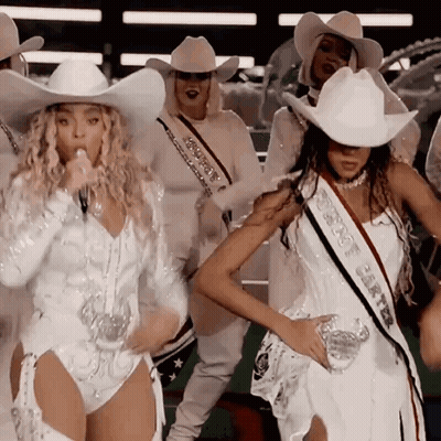Women In Cowboy Hats Dancing GIF
