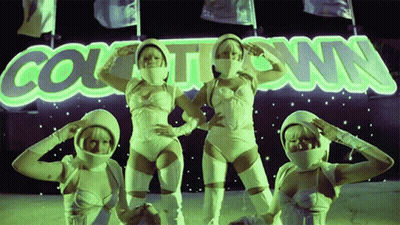 Women In Front Of Countdown Sign GIF