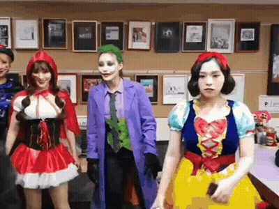 Women In Halloween Costumes GIF