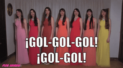 Women In Long Dresses Singing Gol-Gol-Gol GIF
