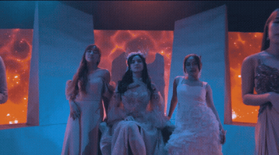 Women In Long Dresses Standing In Circle GIF