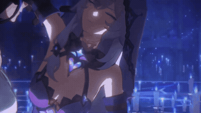 Women In White Hat And Purple Dress GIF