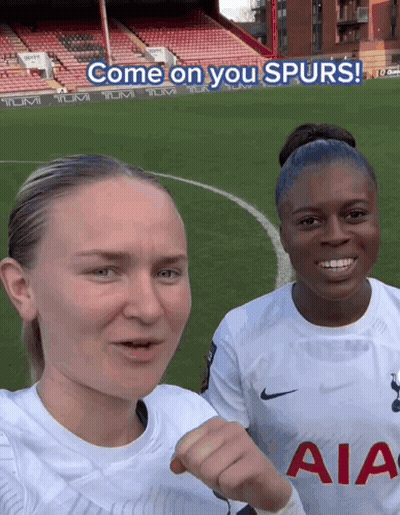 Women On Soccer Field Come On You Spurs GIF