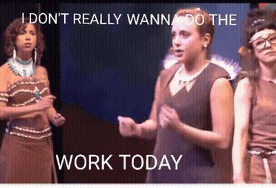 Women On Stage With I Don't Wanna Do Work Today GIF