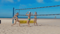 Women's Beach Volleyball Block