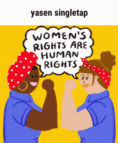 Women's Rights Are Human Rights Poster GIF
