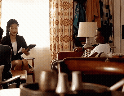 Women Sitting On Couch Talking GIF