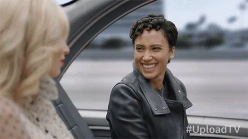 Women Smiling In Car GIF