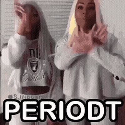 Women Standing Next To Each Other Periodt GIF