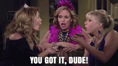 Women Talking One Holding Cell Phone GIF