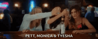 Women Toasting At Bar GIF
