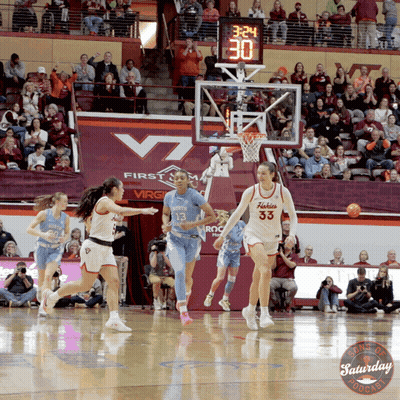 Womens Basketball Game In Front Of Crowd GIF