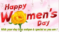Womens Day Greeting You're Unique GIF