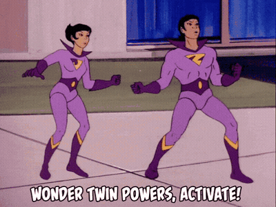 Wonder Twin Powers Activate Man And Woman GIF