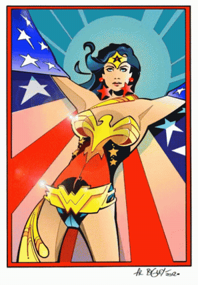 Wonder Woman Drawing 2012 GIF