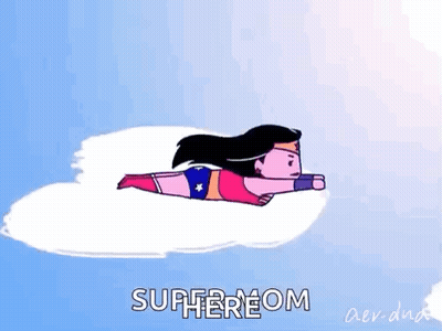 Wonder Woman Flying Through Air GIF