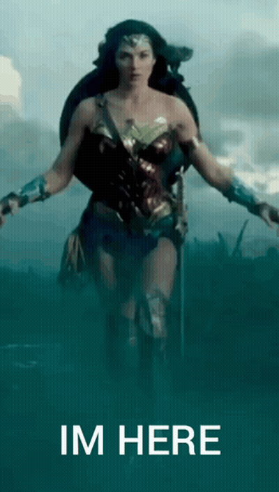 Wonder Woman Holding Shield And Sword GIF