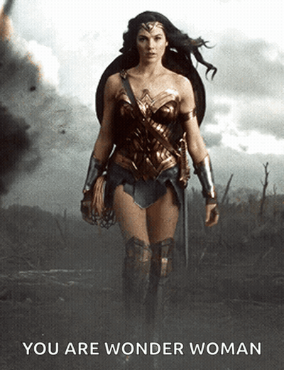 Wonder Woman Poster Saying You Are Wonder Woman GIF